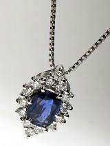 サファイアペンダント　宝石工房ながお