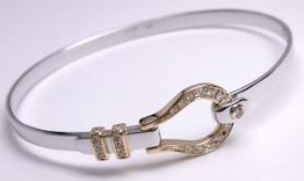 馬蹄バングル　手作り作品　宝石工房ながお