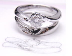 ダイヤリング　0.77ｃｔ　手作り