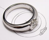 ダイヤリング　0.469ｃｔ　手作りリフォーム作品