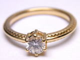 エンゲージリング0.323ｃｔ　18金手造り