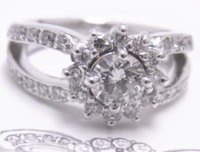 0.422ｃｔダイヤリング　溶かして手作り