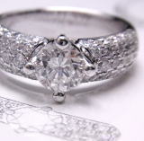 1ｃｔダイヤのパヴェリング手作り作品