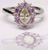 マーキスカットダイヤリング0.47ｃｔ　手造り