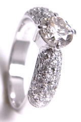 パヴェの1ｃｔダイヤリング　手作り