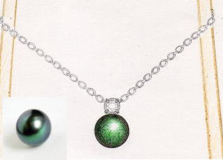 黒真珠のタイハンガーオーダーメイド　宝石工房ながお