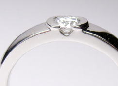 ハイグレードダイヤのリング　宝石工房ながお