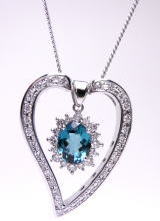 中石取替　リーフペンダント　宝石工房ながお