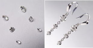 ダイヤピアス　フックタイプ　宝石工房ながお