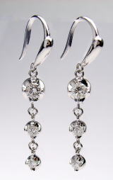 ダイヤピアス　オーダーメイド　宝石工房ながお