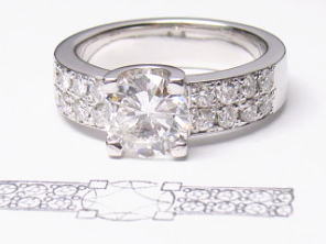 1.5ｃｔダイヤリング　オーダーメイド　宝石工房ながお